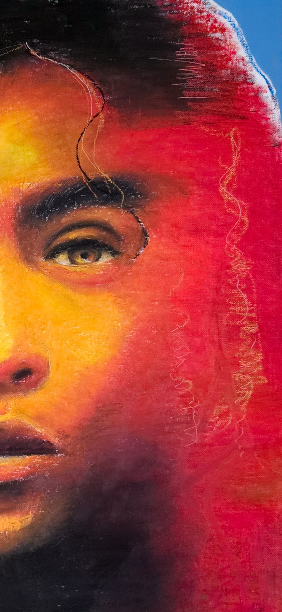 Red Pastel Lady